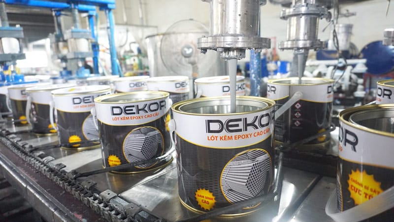 dây chuyền sản xuất sơn lót kẽm dekor