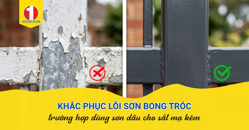 xử lý sơn bong tróc khi dùng sơn dầu cho sắt kẽm