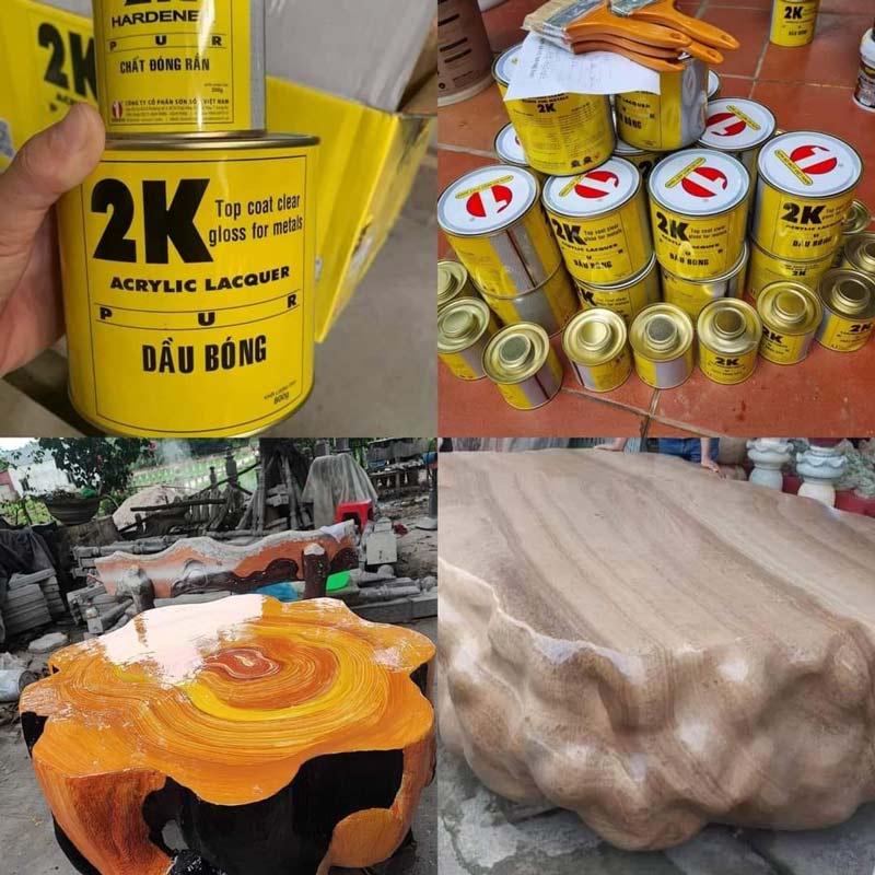 cách sơn giả đá trên sắt, kẽm
