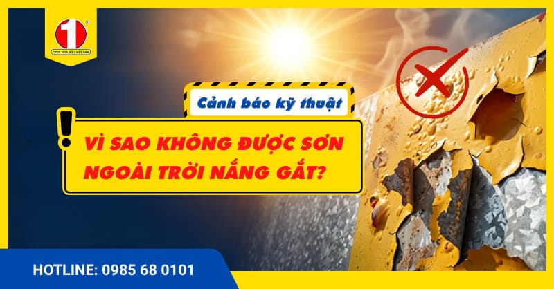vì sao không được sơn dưới trời nắng gắt